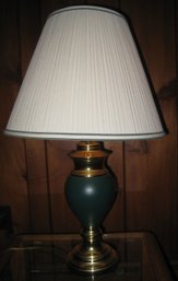 Brass And Hunter Green Table Lamp