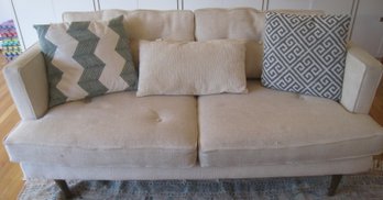 White Couch With Throw Pillows
