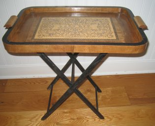 Antique Folding Side Table