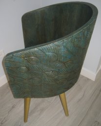Peacock Feathers Carved Chair