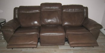 Double Reclining Leather Couch