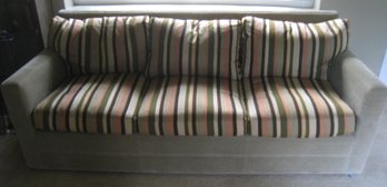 Striped Sleeper Couch In 70's Style Colors