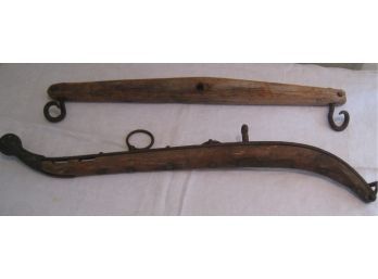 Antique Wooden Yoke And Side Rein For Plow Horse
