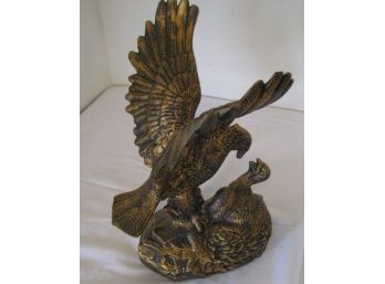 Eagle And Chick  Bronze Porcelain Paint