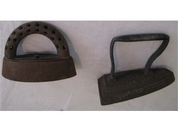 Pair Of Cast Iron Antique Irons