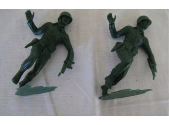Two Large Green Army Men
