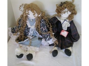 Pair Of Curly Hair Dolls