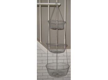 Three Tier Hanging Basket- Great For Kitchen, Crafts Or Kids Room!