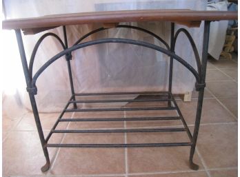 Rustic Wrought Iron/Wood Table