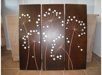 'Dandelions'  3 Panel Wooden Plaques