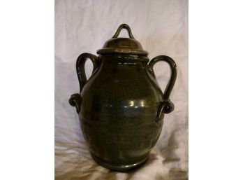 Green Urn With Handles