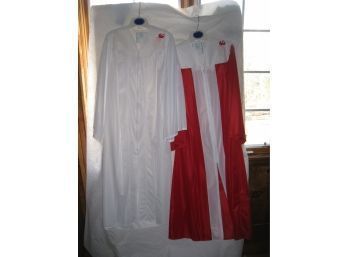 Red And White Gown W. Dove