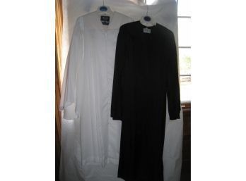 White And Black Grad Gowns