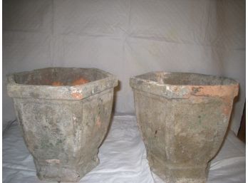 Pair Of Hexagonal Sided Planters