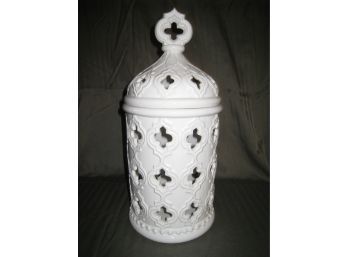 Divinely Decorative Porcelain Canister With Lid