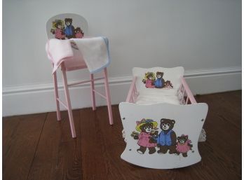 High Chair And Cradle