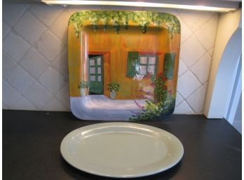 Hand Painted Platter For Display Or For Serving Up