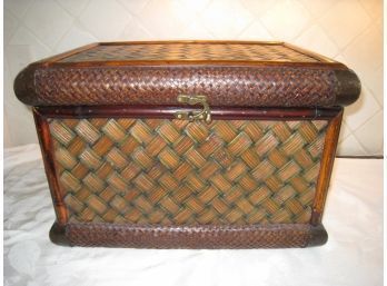 Wood And Rattan Trunk