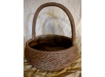 Giant Resin Basket For The Garden Bunny