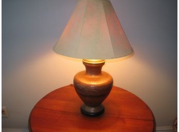 Handsome Hammered Copper Lamp