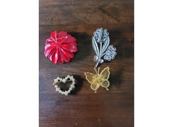 4 Brooches