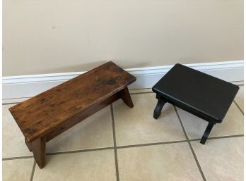Two Little Wooden Stools