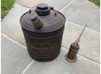 Vintage Wheeling Kerosene & Plews Oil       Can
