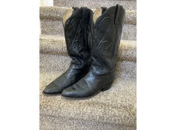 Time For Some Line Dancin!- Leather Cowgirl Boots  8 M