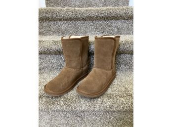 Leather Upper Suede Boot Size 8