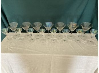 Vintage Clear Carnival Glass Set