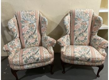 Pair Of Wing Back Chairs
