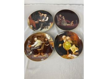 Norman Rockwell 4 Plate Collection
