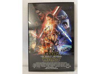 Star Wars The Force Awakens Signed Poster