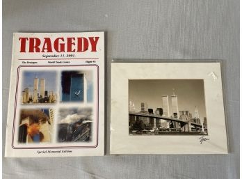 9/11 Memorial Book And Picture Frame