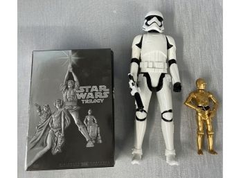 Star Wars Trilogy C/d Set And Figurines
