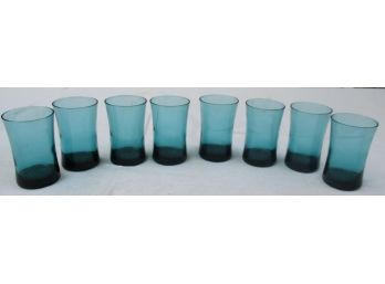 Don't Be Blue- Vintage Blue Juice Glasses