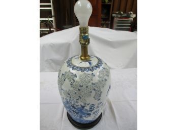 Blue And White Oriental Style Lamp