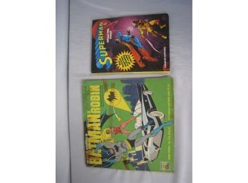 Vintage Batman And Robin Vinyl Record And 1986 Superman Annual Edition Book