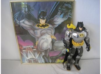 Batman Figurine & Framed  Poster