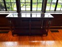 Elegant Mahogany Console Table - Wood And Glass