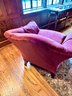 Thomasville Brushed Chenille Burgundy Sitting Chair