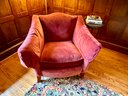 Thomasville Brushed Chenille Burgundy Sitting Chair