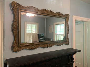 Large Florentine Style Wall Mirror With Ornate Gold Frame