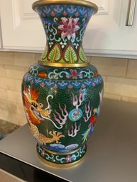 Cloisonne Vases Featuring Dragon Vases