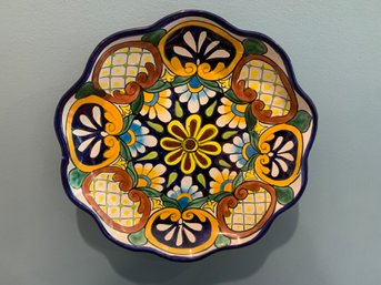 Two Decorative Wall Plates - Mexican Pottery