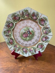 Vintage Royal Vienna 11' Plate With Gold Trim