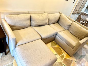 Crate And Barrel  Sectional - Plus Matching Ottoman