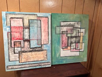Set Of Signed Abstract Artwork