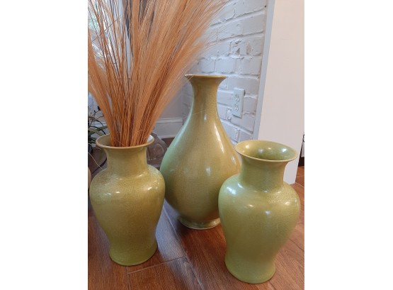 Ceramic Celery Green Vases