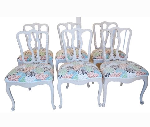 Vintage French Provincial Side Chairs - Set Of 6 PR